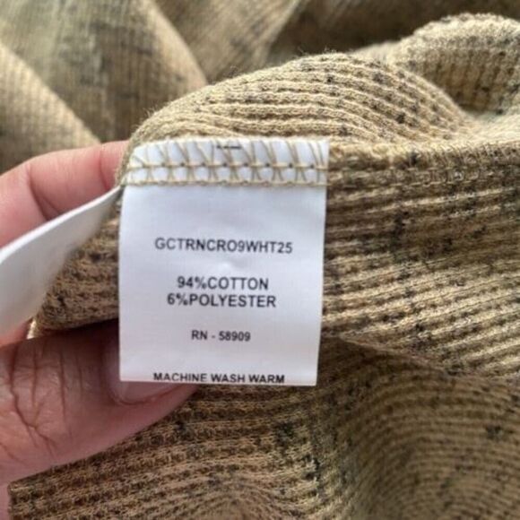 Distortion Boy's Khaki Long‎ Sleeve Crew Neck Thermal T-Shirt Cotton Size 10 New - Picture 9 of 11